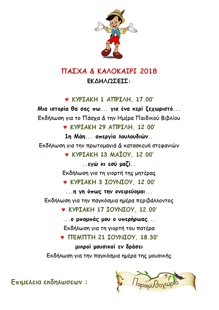 Πάσχα & Καλοκαίρι 2018